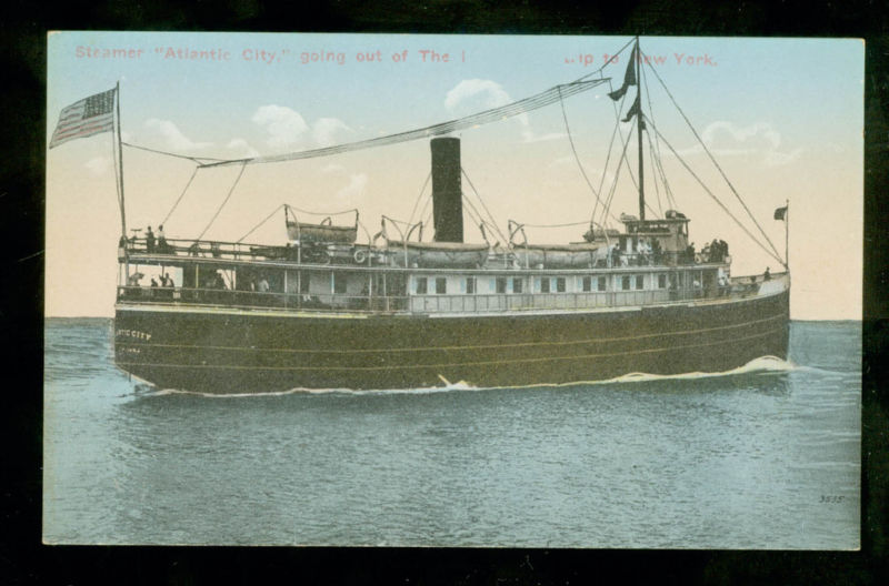 Atlantic City - The SS Atlantic City on ita qY TO NYC - C 1910