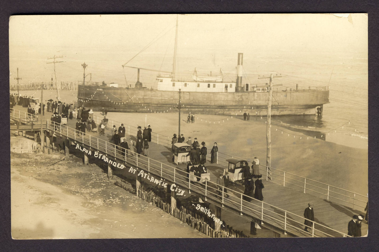 Atlantic City - The stranded steamship Alpha - 1912