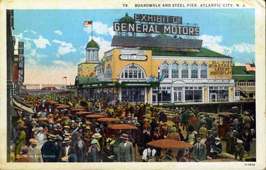 Atlantic City - View of Steel Pier during General Motors Exibition
