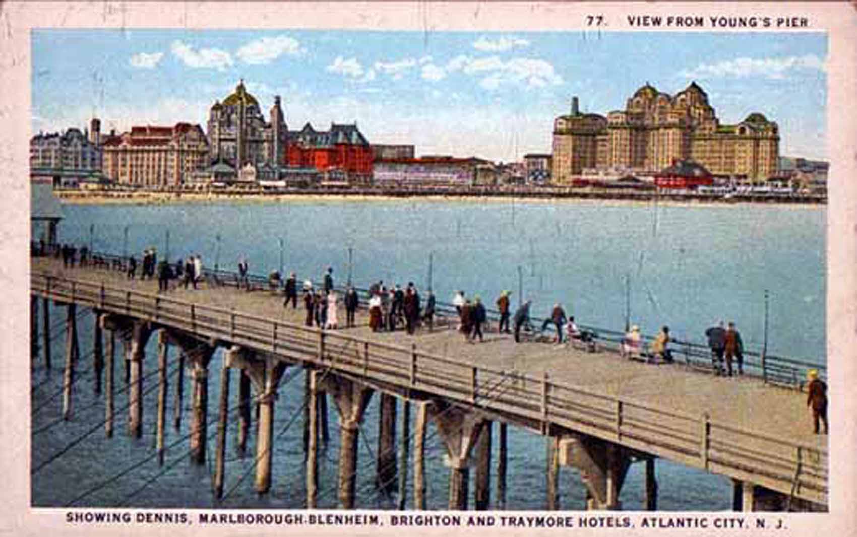 Atlantic City - Youngs Pier and Atlantic City shorefront - 1910s