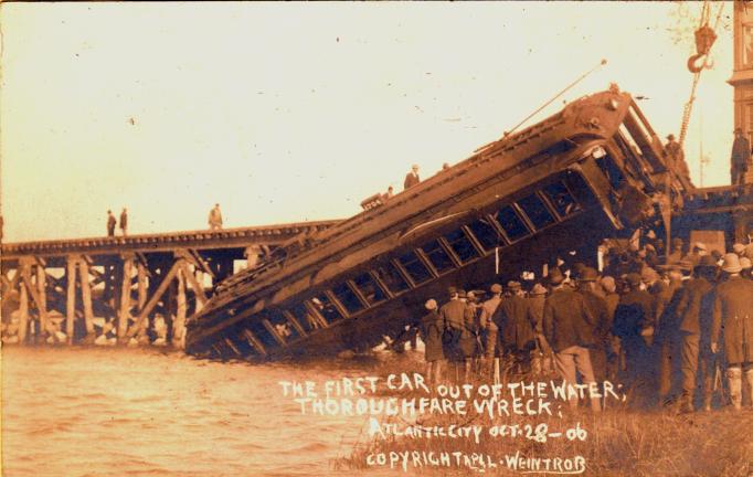 Atlantic City vicibity - Thorofare train wreck - 1906
