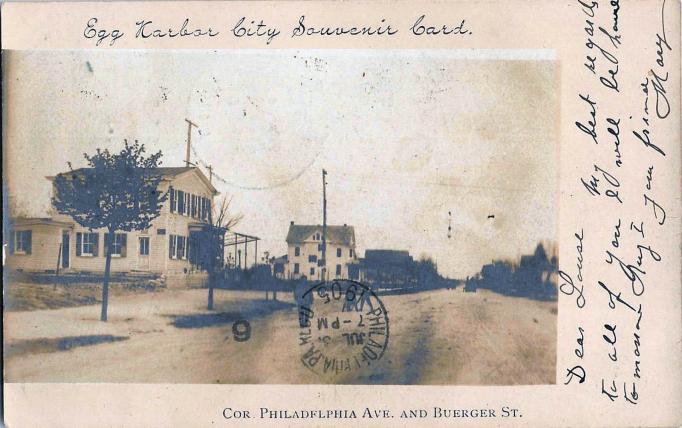 Egg Harbor City -  Philadelphia Avenue and Bueger Street - c 1910