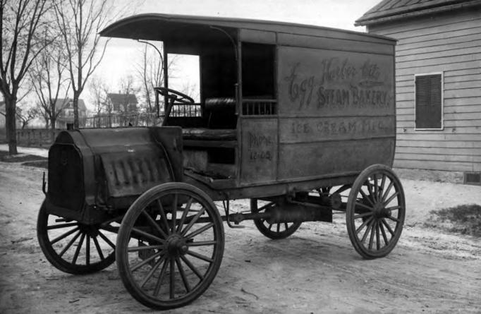 Egg Harbor City - Anthony Weisbecker's Bakery truck. The Egg Harbor City Steam Bakery was located at the corner of Philadelphia Avenue and Arago Street - c 1910
