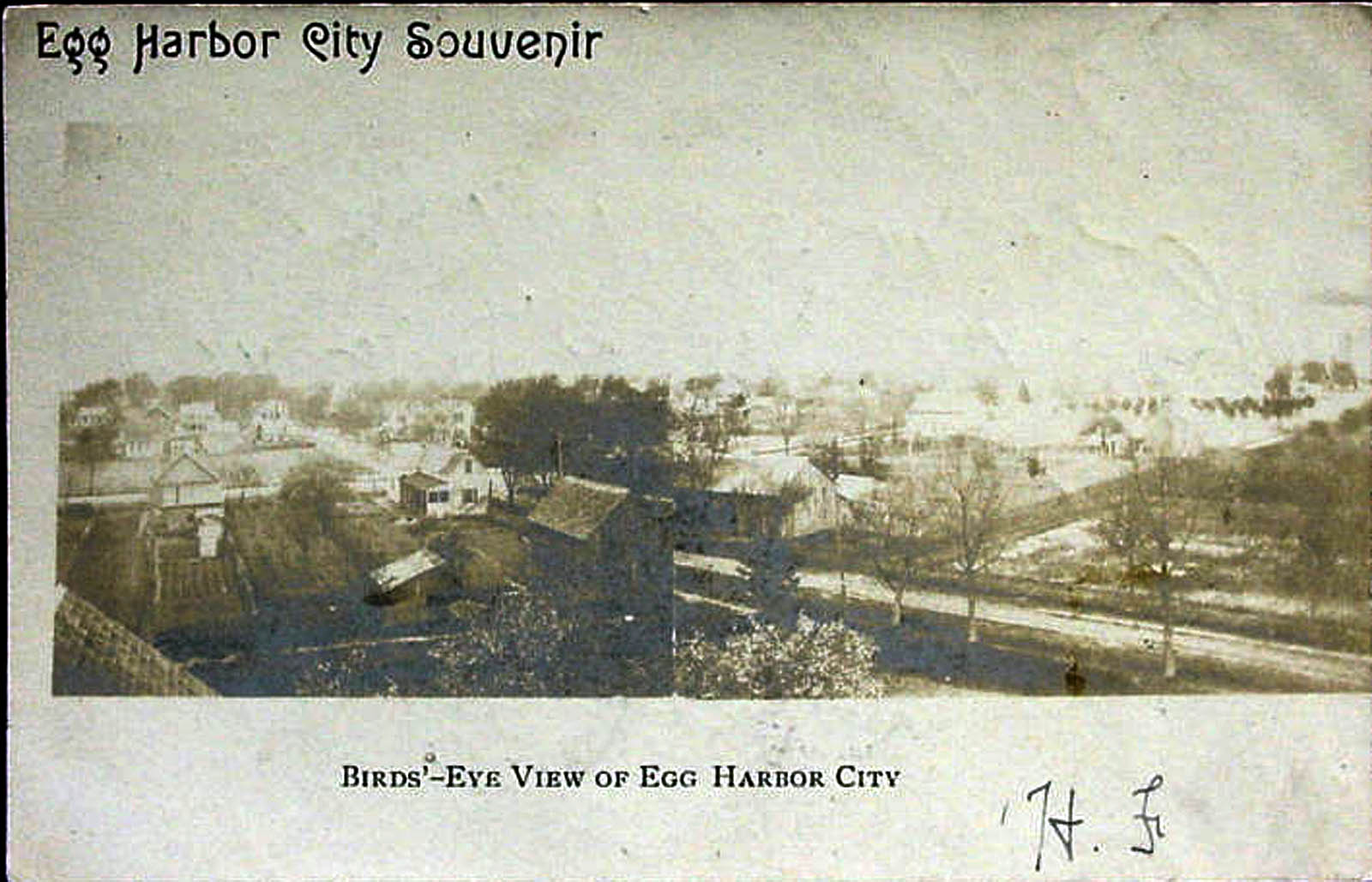Egg Harbor City - Birds eye view of part of the town - 1905