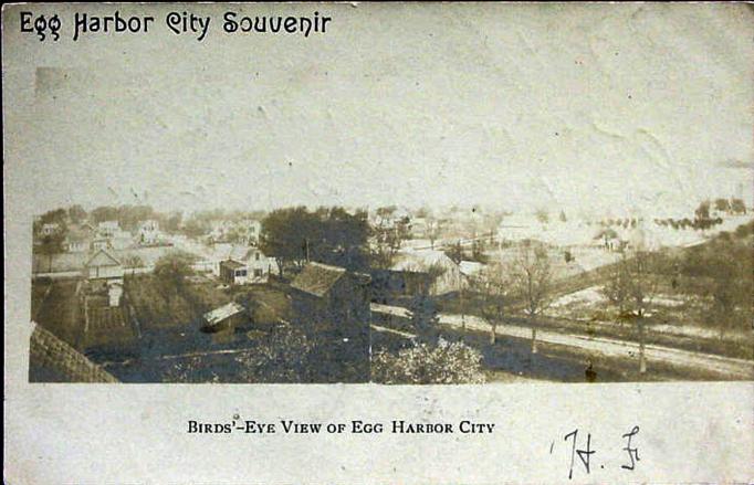 Egg Harbor City - Birds eye view of part of the town - 1905
