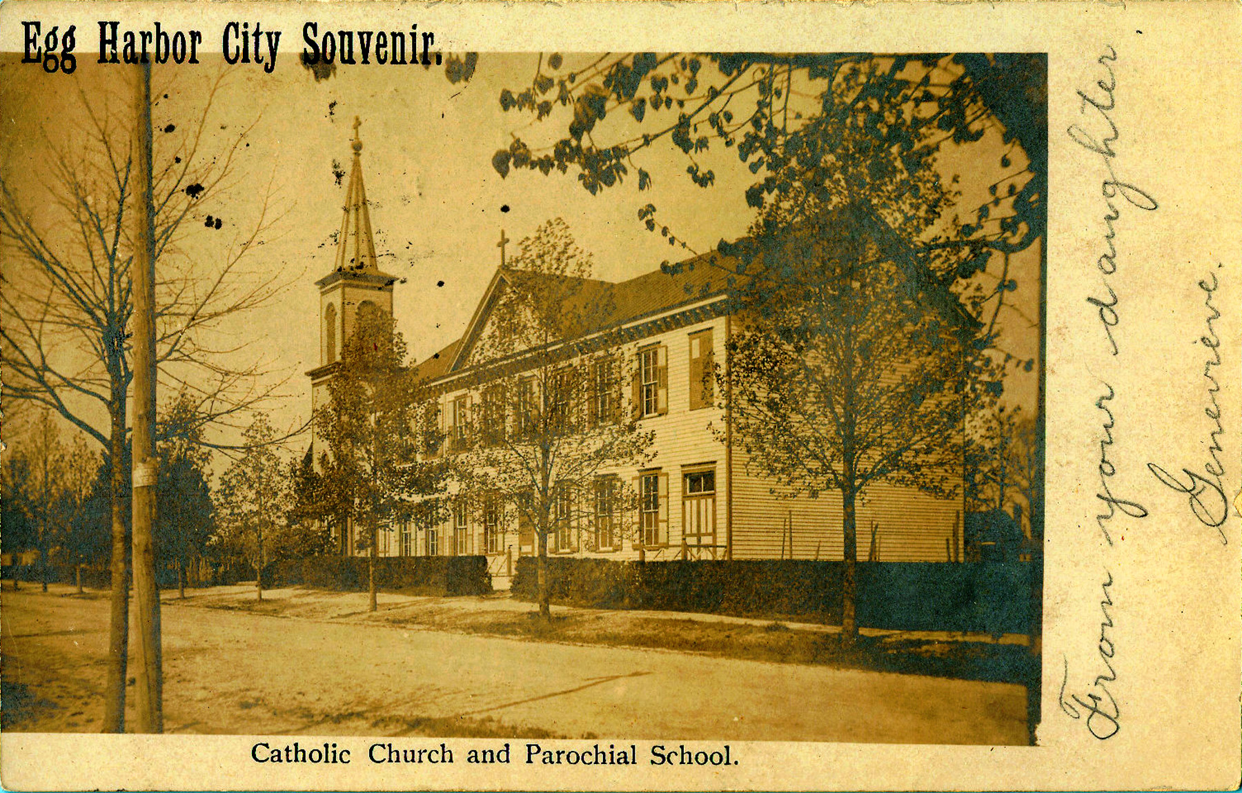 Egg Harbor City - Catholic Church and Parochial School - 1906