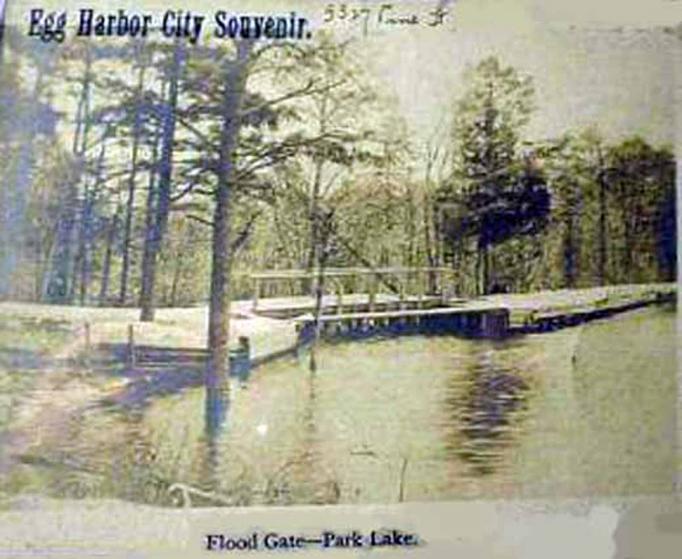 Egg Harbor City - Floodgates at Park Lake - 1906