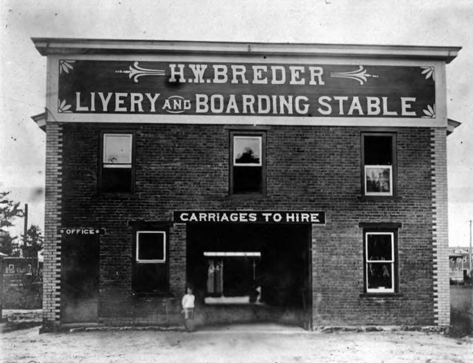 Egg Harbor City - H W Breder Livery andBoarding Stable - c 1900