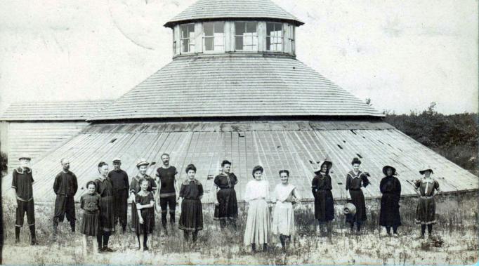 Egg Harbor City - In front of the roundhouse at Dr Smiths Sanitarium - c 1910