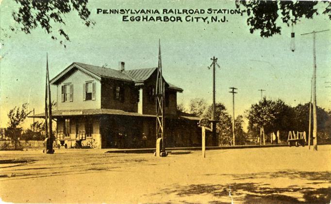 Egg Harbor City - PA RR Station - c 1910