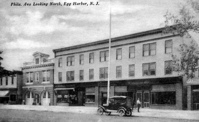 Egg Harbor City - Part of the 100 block of Philadelphia Avenue looking North - c 1810 - EHC
