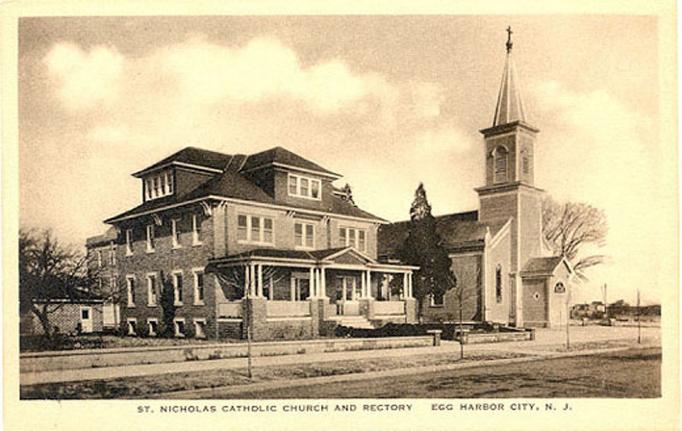 Egg Harbor City - Saint Nicolas Church and rectory - c 1910 or so