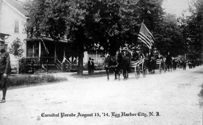 Egg Harbor City - The Carnival Parade - A contingent of veterens - August 15 1914