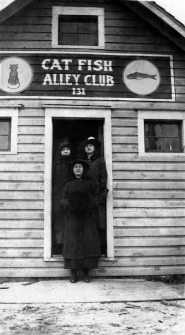 Egg Harbor City - The Cat Fish Alley Club was a favorite spot of the local people during the Prohibition era - Identified in this picture is Flora Wiedemer on the right - c 1925 - EHC