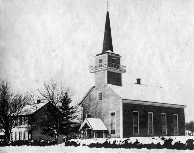 Egg Harbor City - The Moravian Church in Winter - c 1885