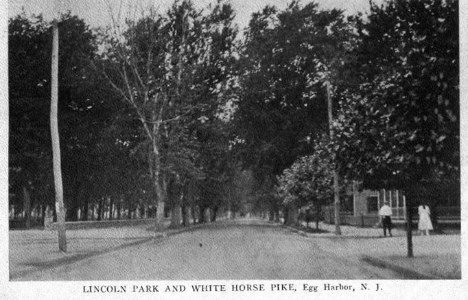Egg Harbor City - looking down Agassiz Street White Horse Pike at Buffalo Avenue - Note that the Welcome Arch is not present -  Postmarked 19 September 1919 - EHC