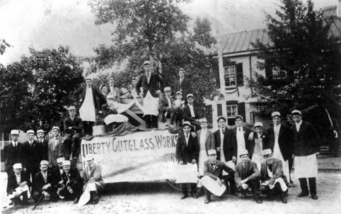 Egg Harbor City - the Liberty Cut Glass Works float was for Egg Harbor Citys Golden Jubilee Parade in 1905
