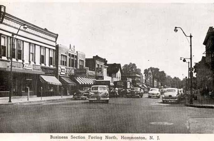 Hammonton - Looking North in the business district - 1940s