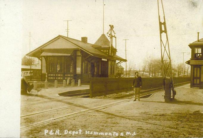 Hammonton - view of Railroad station - c 1910