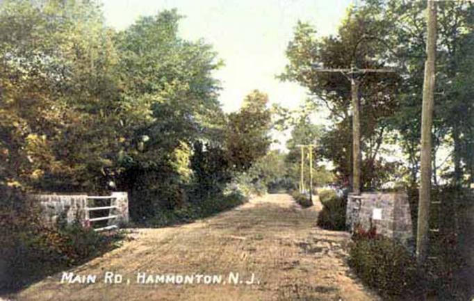 Hammonton Main Road at bridge - 1909