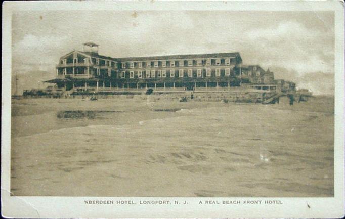 Longport - Aberdeen Hotel and Beach - 1928