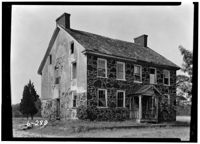 Mays Landing - Estelleville vicinity - Walker Forge Mansion - said to be built c 1820 - HABS