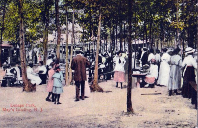 Mays Landing - Folks at Lenape Park - 1914