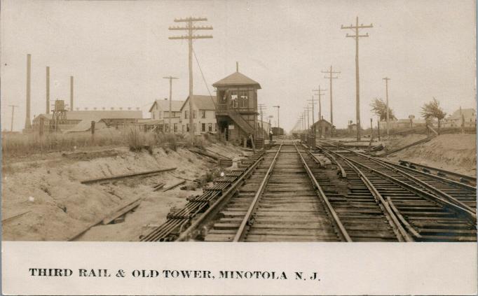 Minotola - Third rail and old tower - c 1910s
