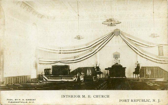 Port Republic - Interior of Methodist Episcopal Church - c 1910 or so.