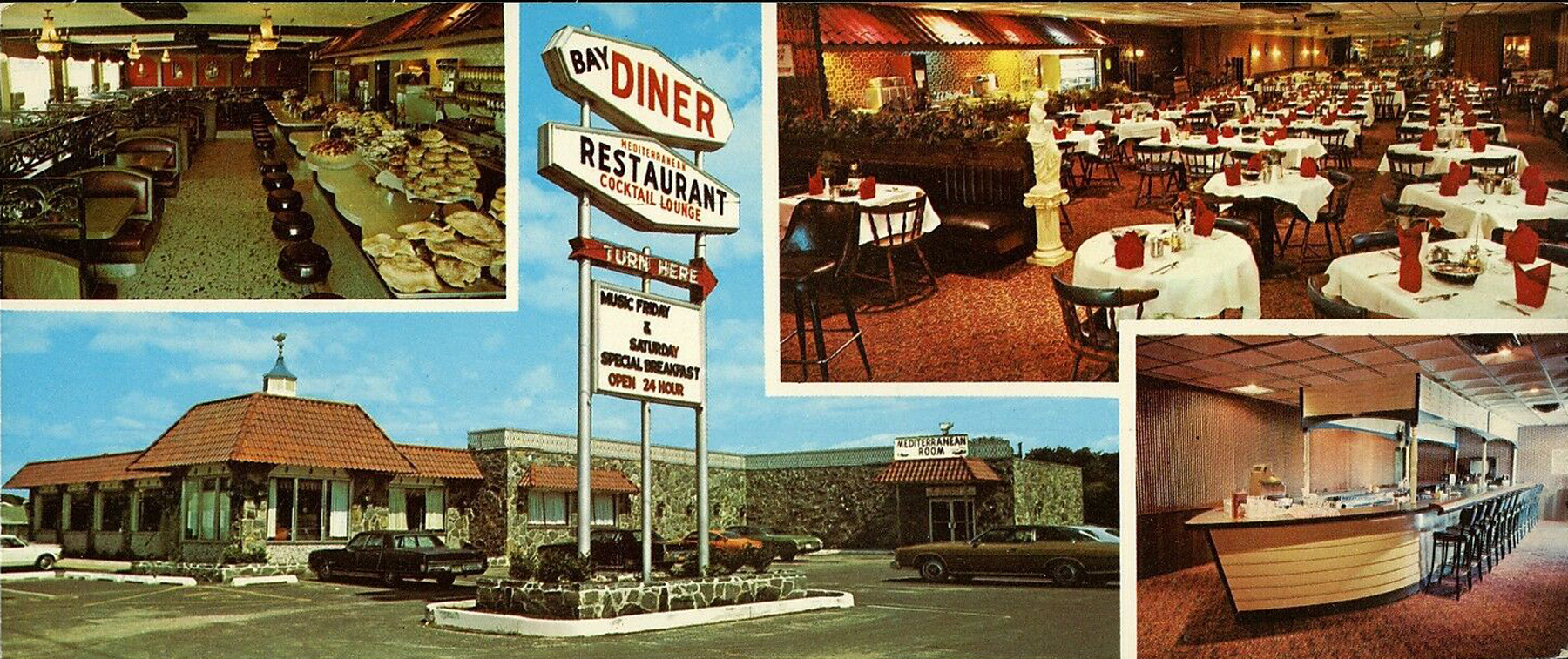 Somers Point - Bay Diner Restaurant - Exterior and Interior
