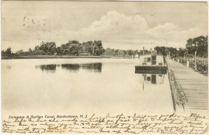 Bordentown - D and R Canal view - c 1910