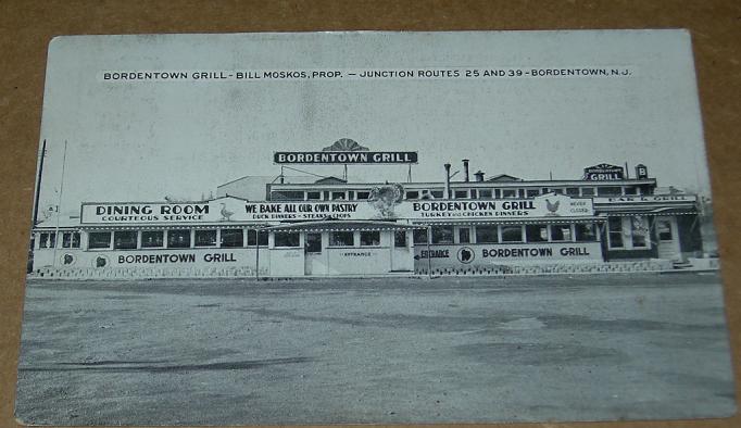 Bordentown - The Bordentown Grill - At routes 25 and 39 - Bill Moskos proprietor - 1939