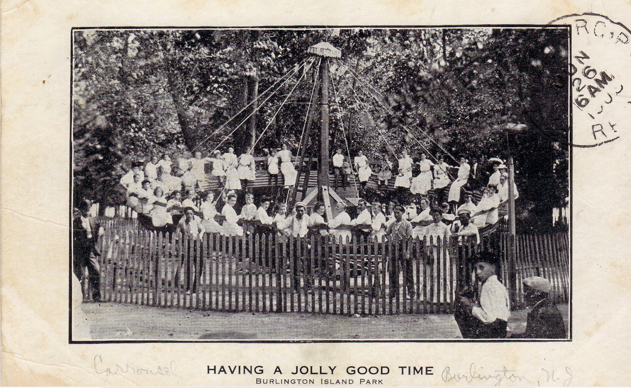 Burlington Island - The Circle Swing at Burlington Island Park - 1908