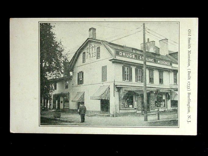 Burlington - High Street - Old Smith Mansion - G t Williams Drug Store - c 1905