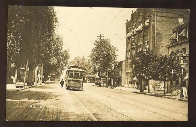 Burlington - Trolly on High Street - c 1910