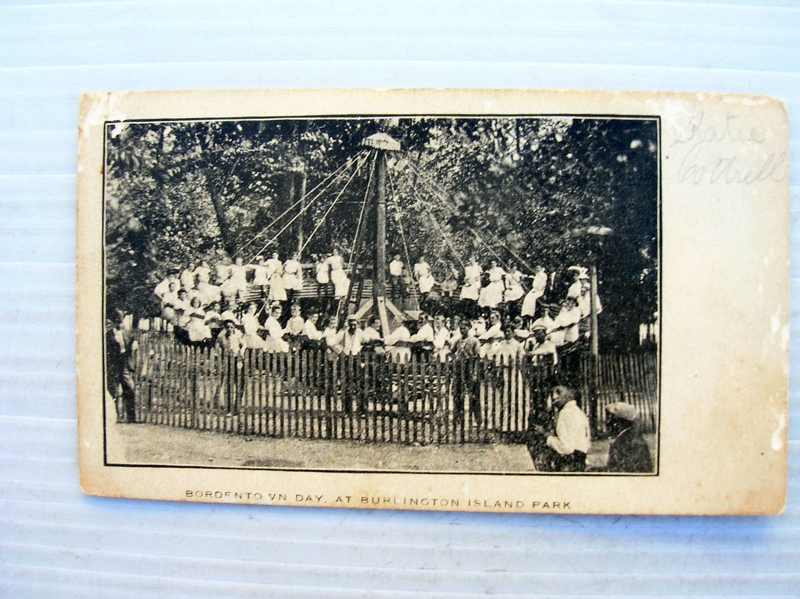 Burlington Island Park - Fun on Bordentown Day - c 1910