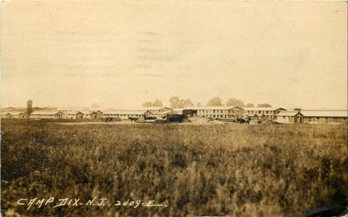 Camp Dix - Distant view of the Barracks and other buildings - 1917