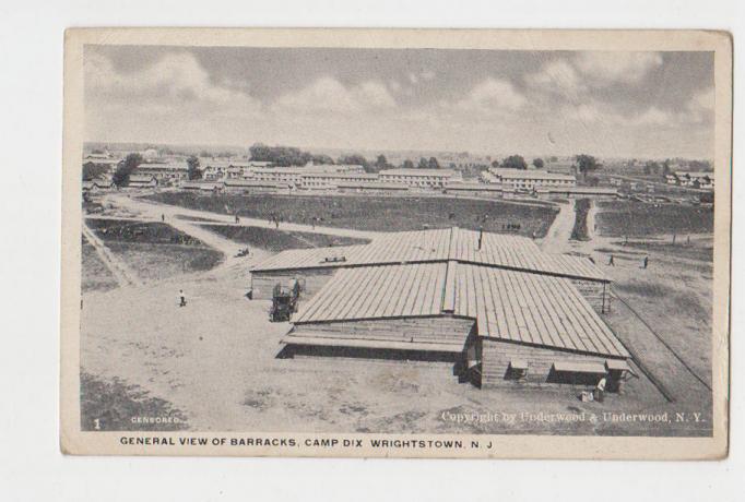 Camp Dix - General view of Barracks - c 1920
