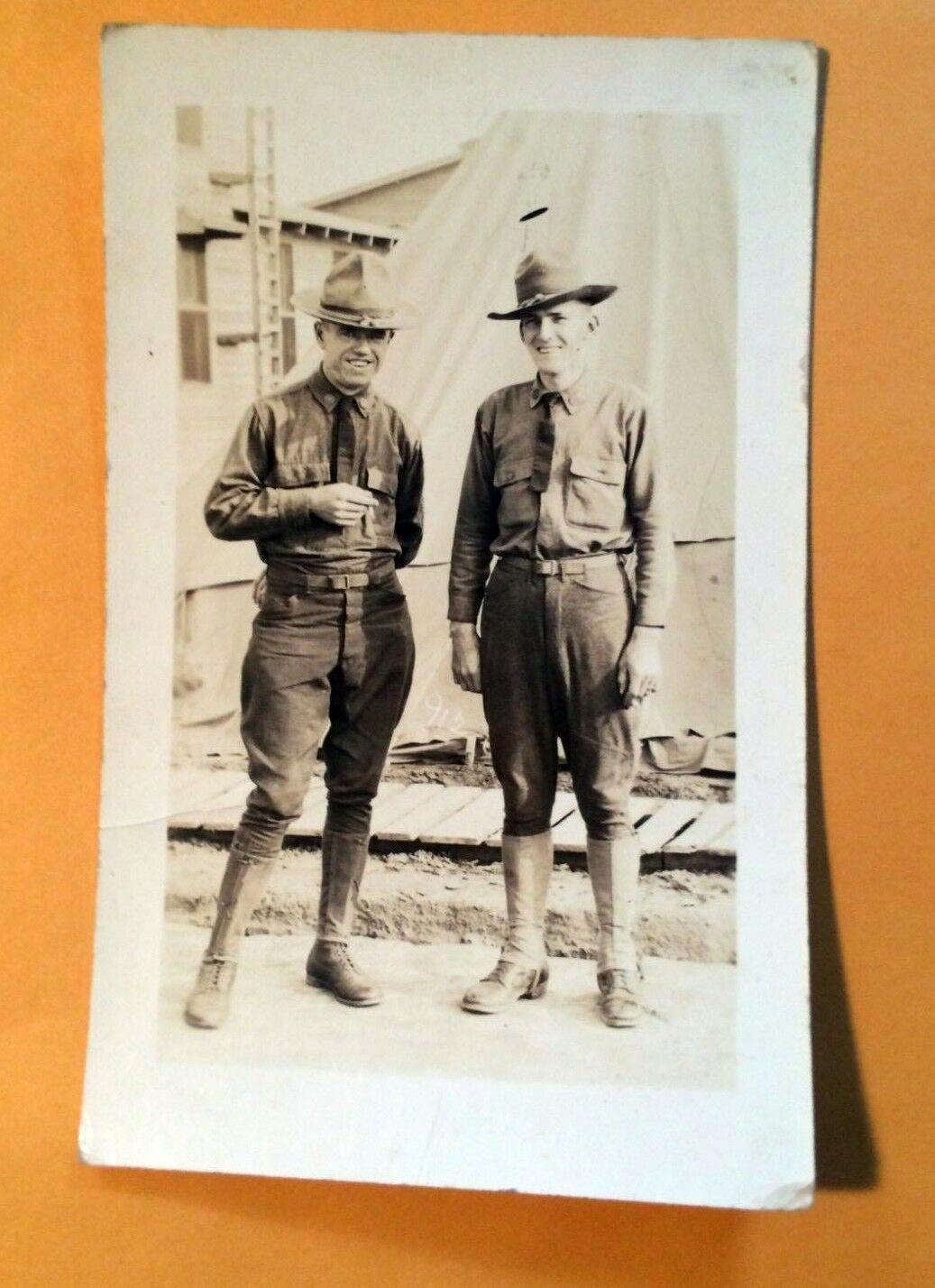 Camp Dix - Two soldiers - evidently hats were not yet uniform - 1917