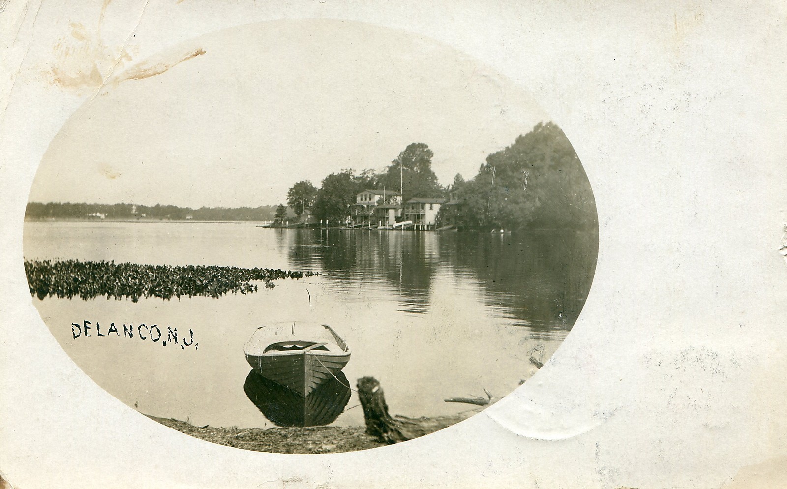 Delanco - A view along the Delaware River - 1908