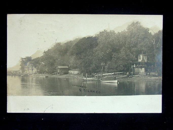 Delanco - Homes boats and docks along the Delaware River - c 1910