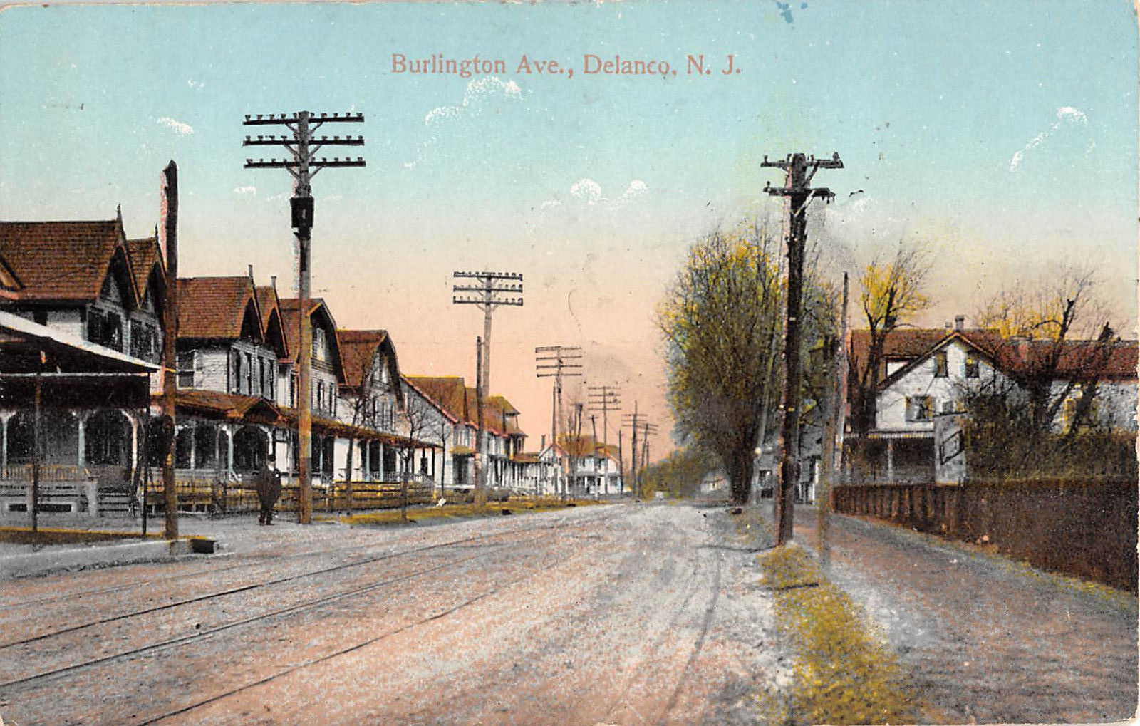 Delanco - Homes on Burlington Avenue - c 1910