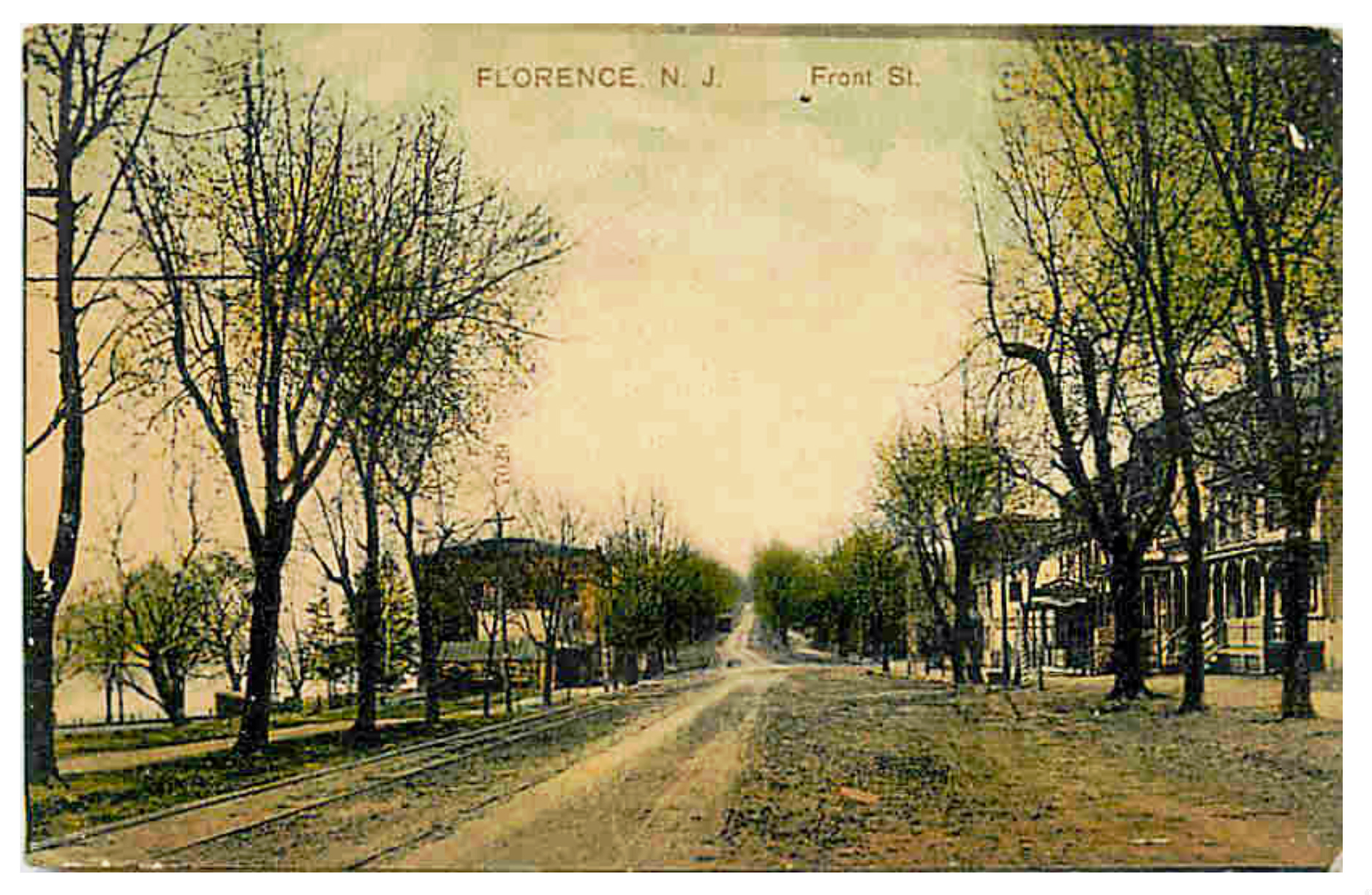 Florence - Front Street with trolley tracks - 1907