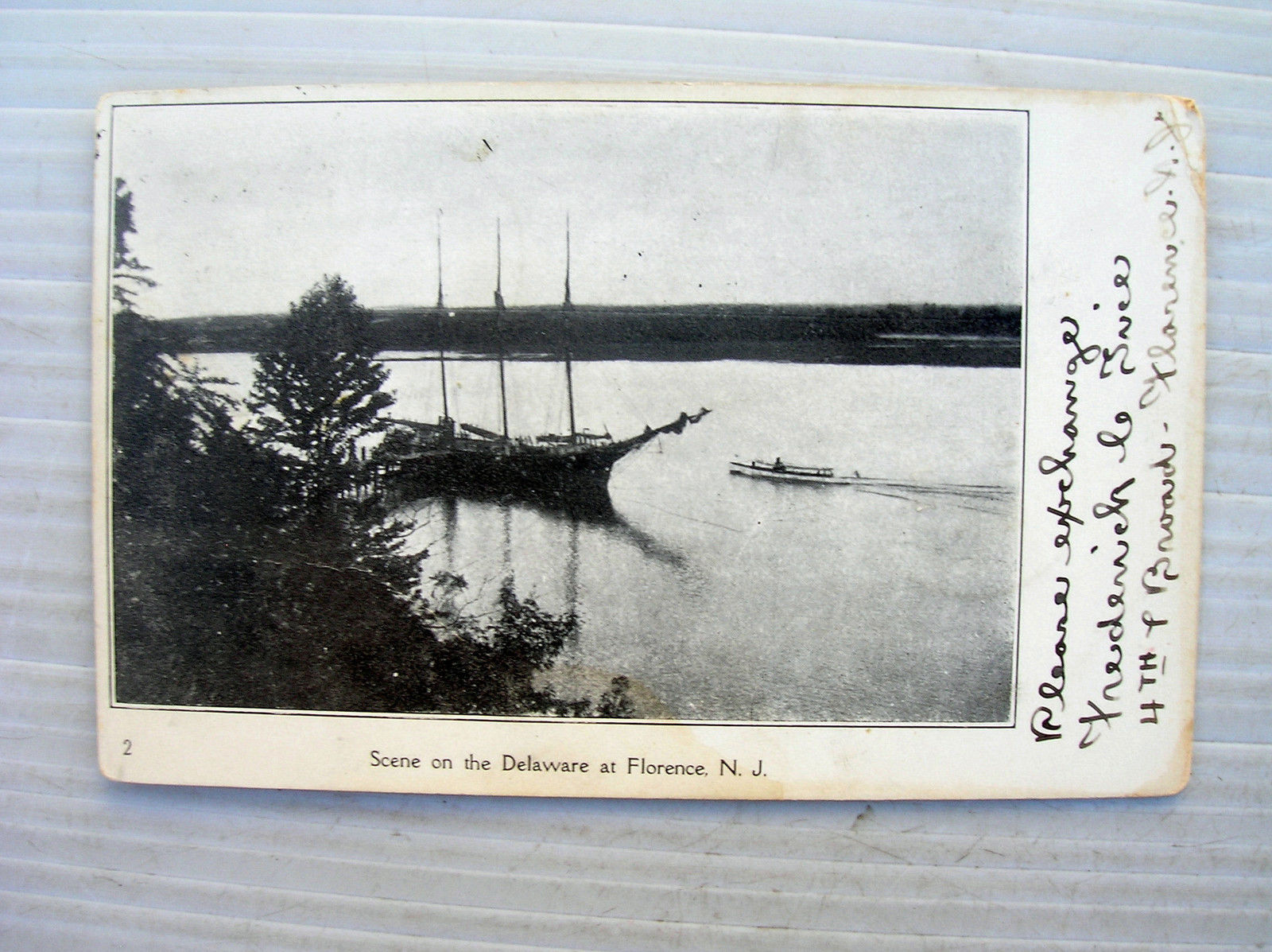 Florence - Ship scene on the Delaware - c 1910