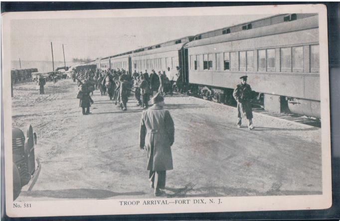 Fort Dix - Arrival of a troop train - 1940s
