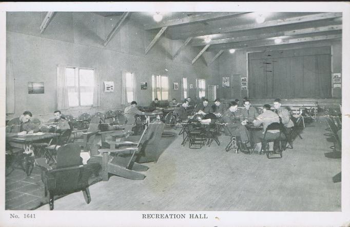 Fort Dix - Inside of the Recreation Hall - 1935