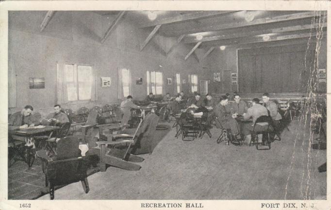 Fort Dix - Recreation hall interior - WW2 era