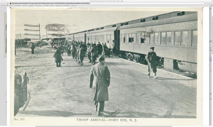Fort Dix - Troops arriving at the camp by train - 1942