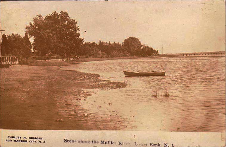 Lower Bank - Scene along the Mullica River - c 1910-b