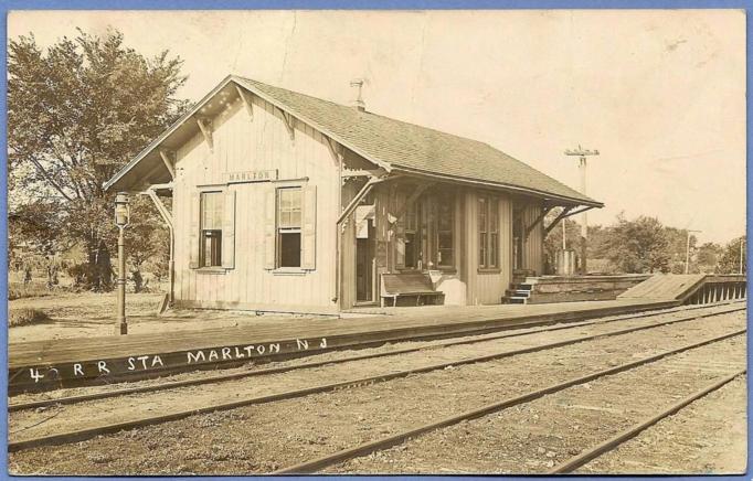 Marlton - RR Station on the Haddonfield-Marlton and Medford Line - c 1910 or so